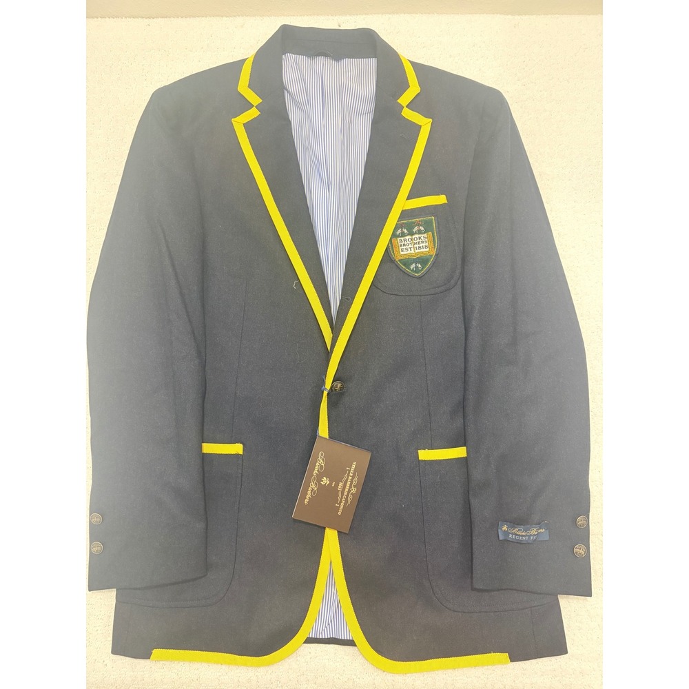 Brooks Brothers College School Navy Wool Blazer Vitale Barberis